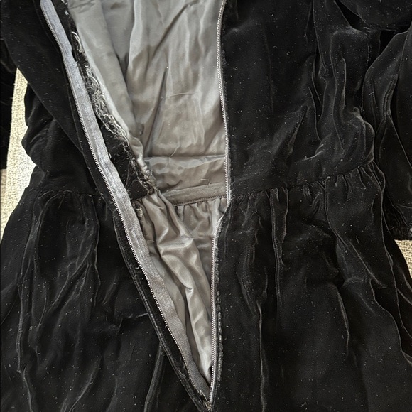 Black Velvet Gothic Maxi Dress - Picture 13 of 13